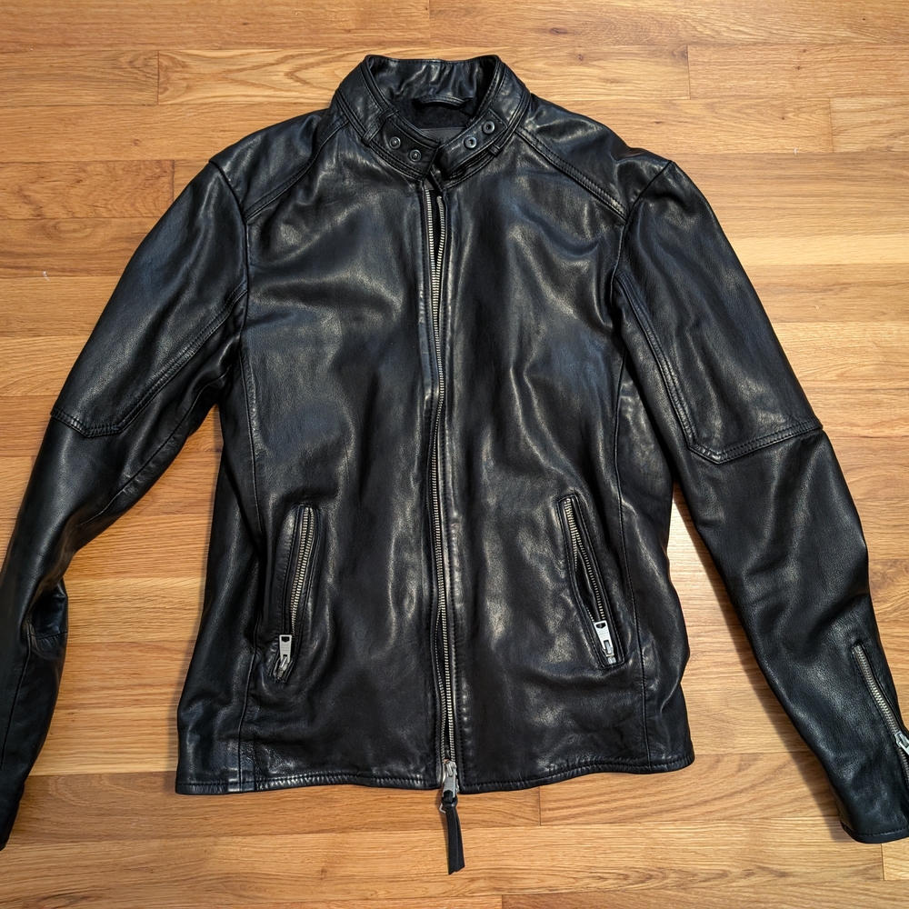 All Saints Black Leather Jacket
